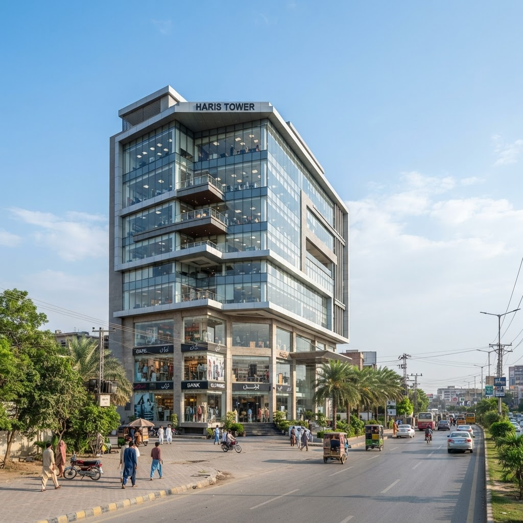Commercial building and plaza construction in Lahore by IDEAL BUILDERS