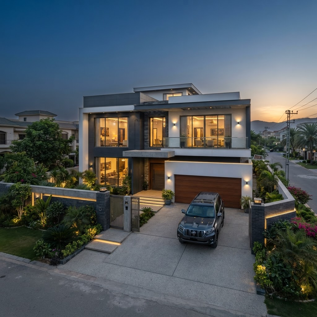 Residential Construction — Premium house exterior by IDEAL BUILDERS in Lahore