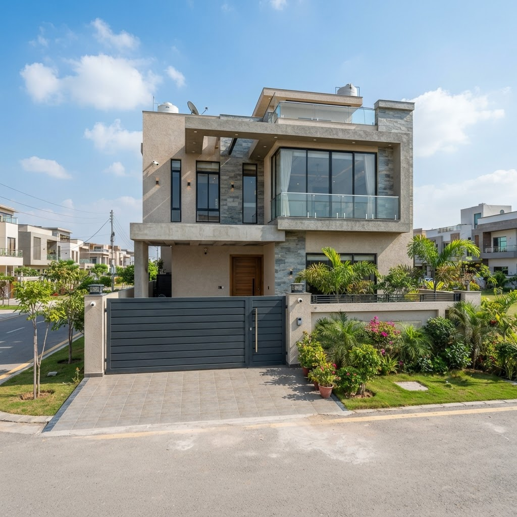 Modern residential house construction in Lahore by IDEAL BUILDERS